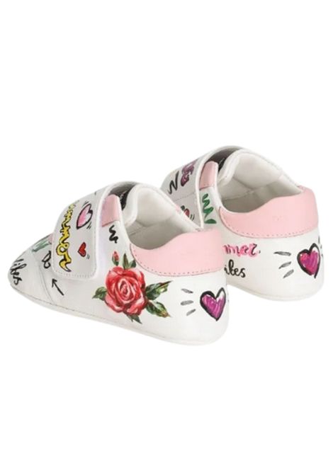 Scarpe neonata bianche in pelle DOLCE E GABBANA | DK0109/PIAROSA